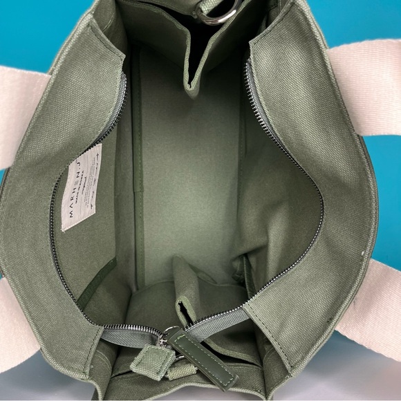 MARHEN. J Rico Canvas Tote Green Crossbody Sipper Close Bag Purse - Picture 6 of 12